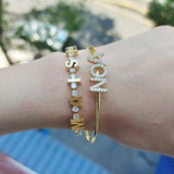 Zircon Name Bangles Personality Name Bracelet