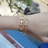 Zircon Name Bangles Personality Name Bracelet