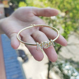 Zircon Name Bangles Personality Name Bracelet