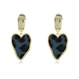 Leopard Print Leather Earrings Long Women's Fashion