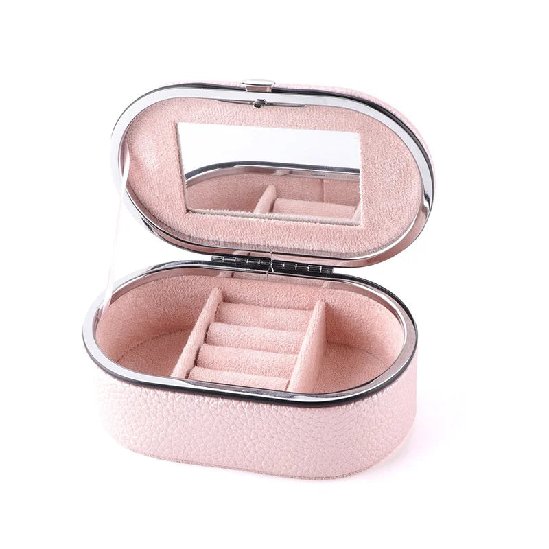 Cross Border Pu Jewelry Storage Box Portable Earrings Small Jewelry Box