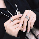 Electric Guitar Rock Punk Necklace Vintage Hip-Hop Pendant