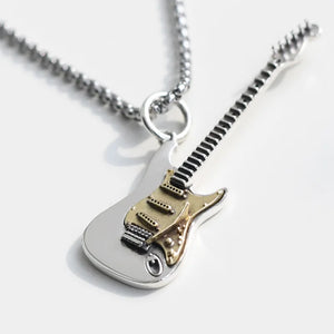 Electric Guitar Rock Punk Necklace Vintage Hip-Hop Pendant