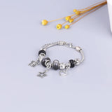 Boho Resin Charm Bracelet with Healing Crystals for Women
