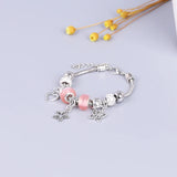 Boho Resin Charm Bracelet with Healing Crystals for Women