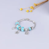 Boho Resin Charm Bracelet with Healing Crystals for Women