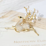Cubic Zirconia Pearl Brooches