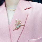 Cubic Zirconia Pearl Brooches