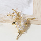 Cubic Zirconia Pearl Brooches