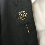 Men's Stainless Steel Brooch, Personalized and Logo, High-End Party Wedding