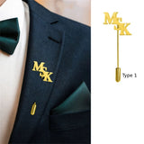 Men's Stainless Steel Brooch, Personalized and Logo, High-End Party Wedding