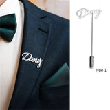 Men's Stainless Steel Brooch, Personalized and Logo, High-End Party Wedding