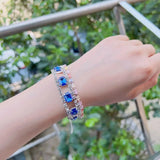 Crystal Charm Bracelet for Women Elegant Rhinestone Wrist Jewelry
