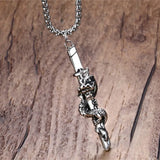 Mens Stainless Steel Dragon Pendant with or without Chain