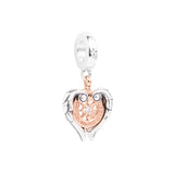 925 Silver Compass Angel Wings Charm for Bracelets Beads Berloque