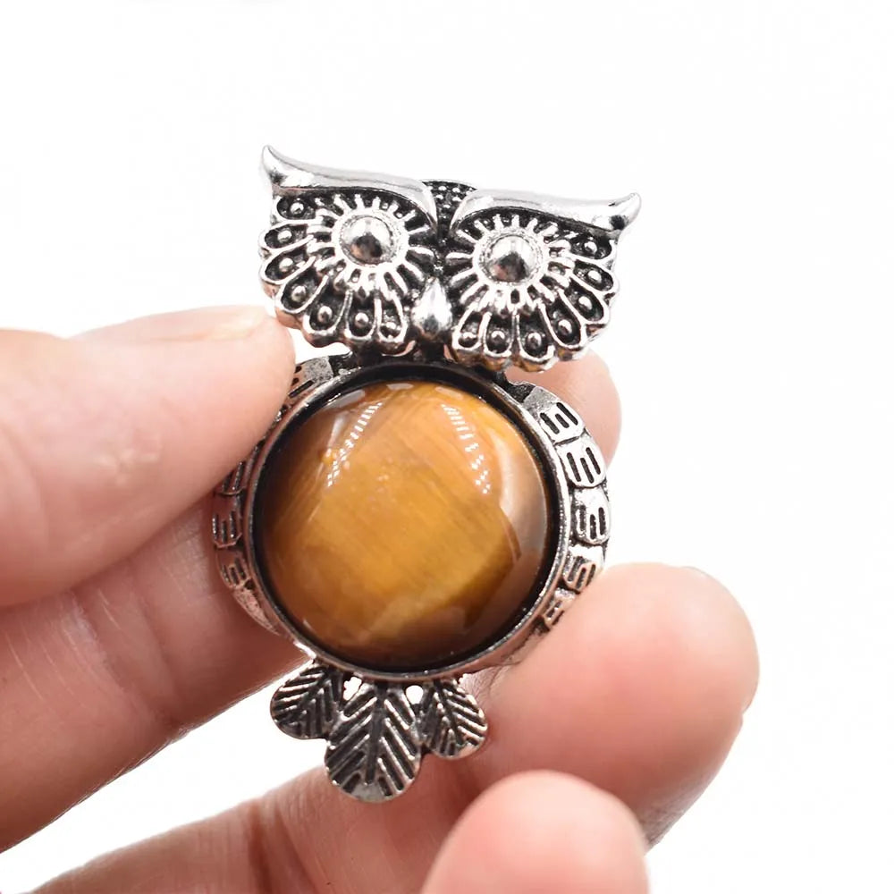 12pcs Alloy Owl Shape Pendants for Jewelry Making