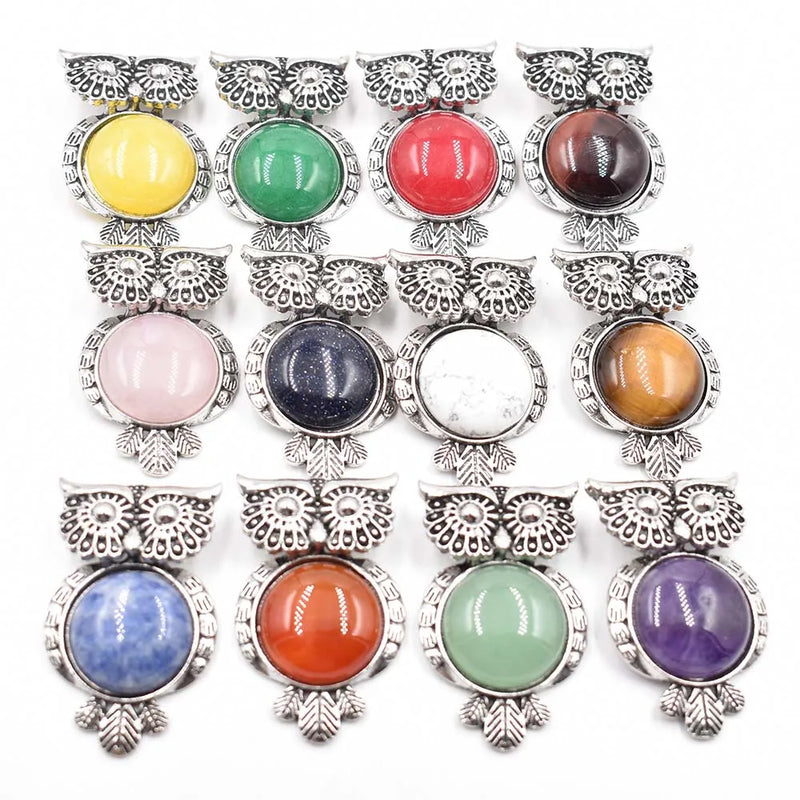 12pcs Alloy Owl Shape Pendants for Jewelry Making