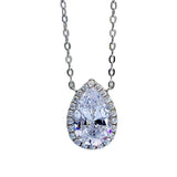 S925 Silver Pendant Necklace with Carbon Diamond