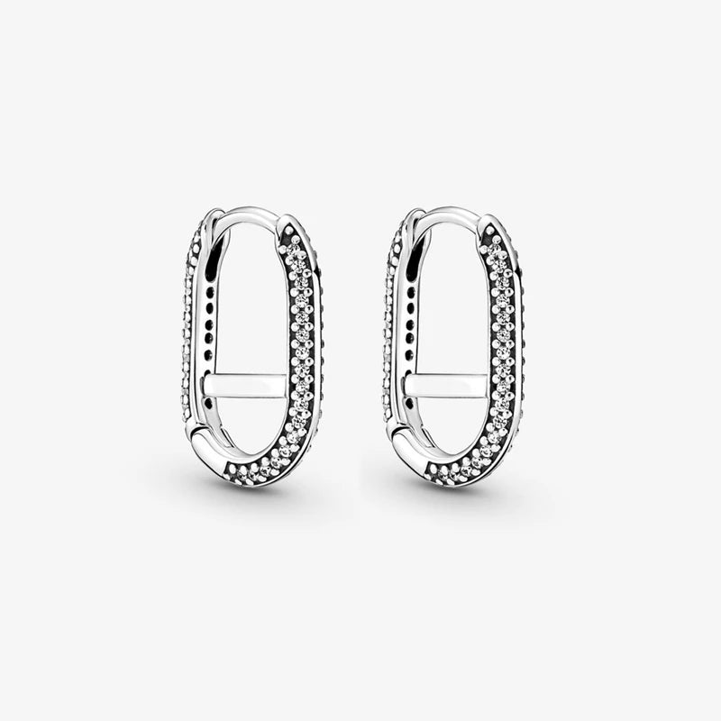 Romantic 925 Silver Matte Full Diamond Earrings