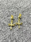 Dragonfly Earrings 925 Silver 14K Gold Plated Party Jewelry