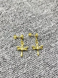 Dragonfly Earrings 925 Silver 14K Gold Plated Party Jewelry