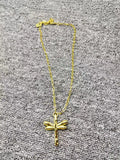 Dragonfly Necklace Jewelry 925 14K Electroplating UNOde50