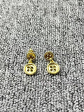 UNOde50 925 Silver Button Earrings Holiday Jewelry