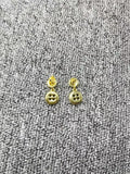 UNOde50 925 Silver Button Earrings Holiday Jewelry