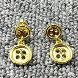 UNOde50 925 Silver Button Earrings Holiday Jewelry