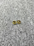 UNOde50 925 14K Silver Round Earrings, Holiday Jewelry