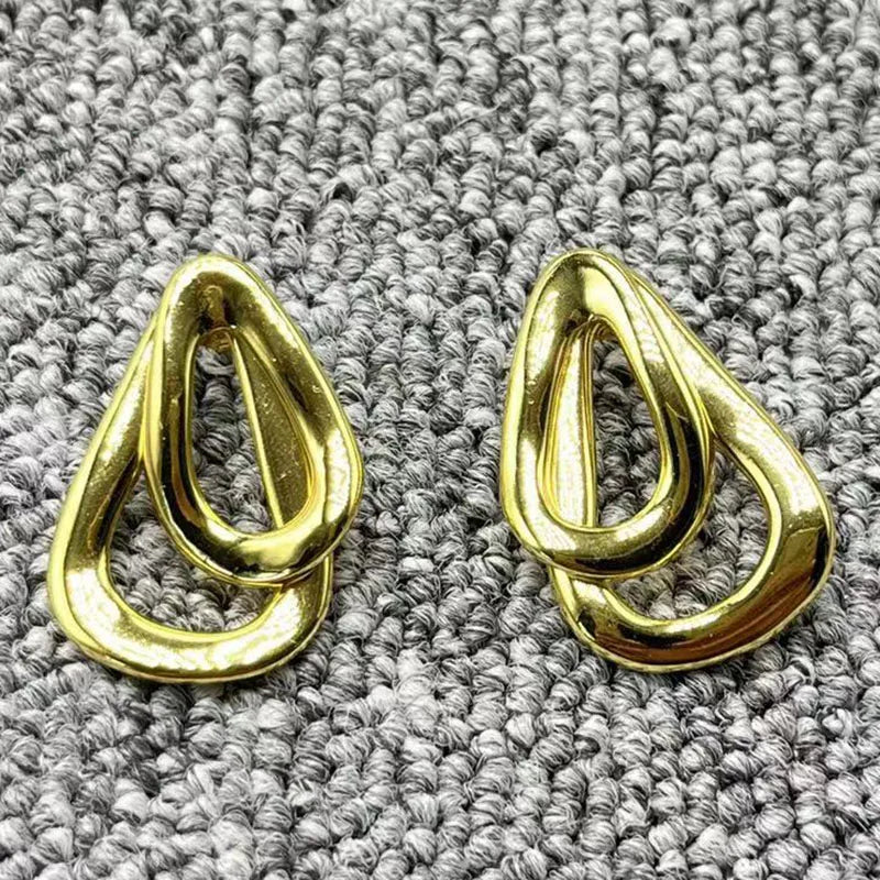UNOde50 925 Silver & 14K Gold Sliding Earrings