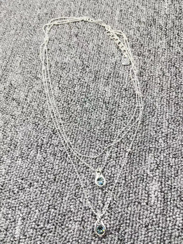 925 Round Sapphire Jewelry Set