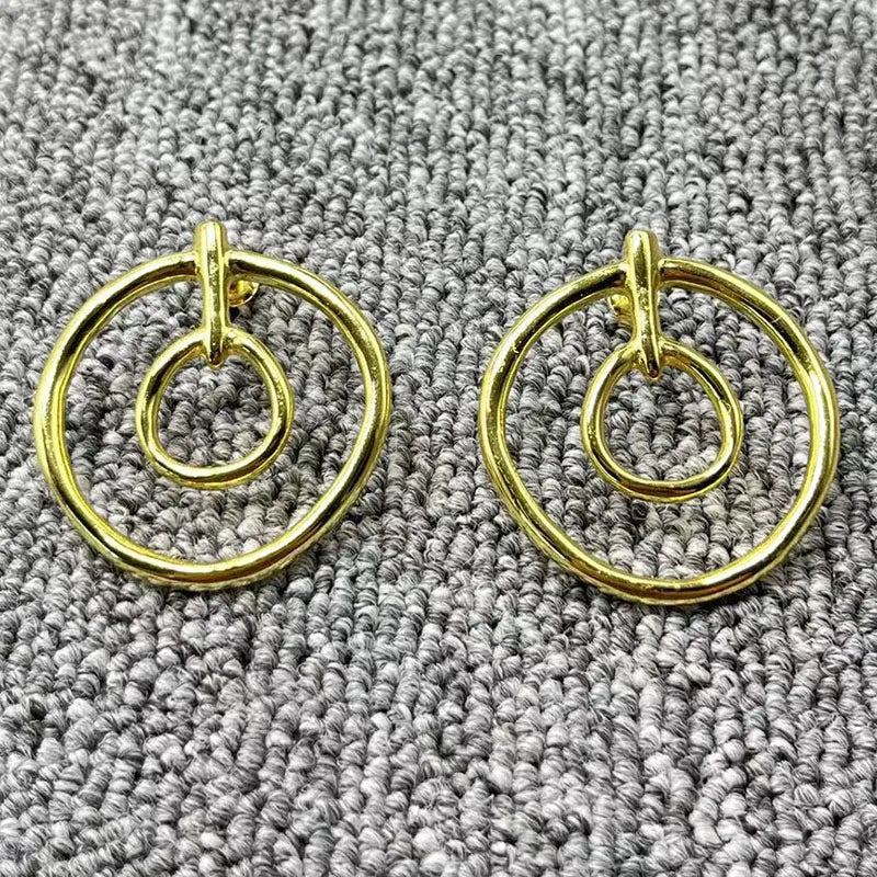 UNOde50 925 Silver 14K Double Ring Earrings