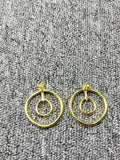 UNOde50 925 Silver 14K Double Ring Earrings