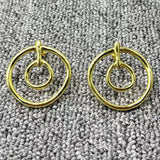 UNOde50 925 Silver 14K Double Ring Earrings