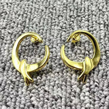 UNOde50 Silver 14K Pin Earrings Jewelry