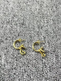 Heart Shaped Pendant Earrings 925 Silver 14K Jewelry