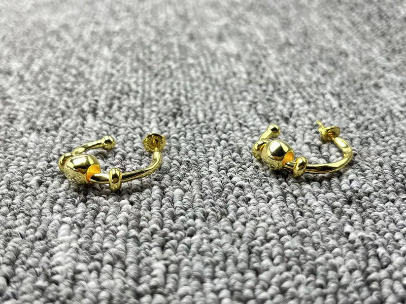 UNOde50 Silver 14K Hoop Earrings Jewelry