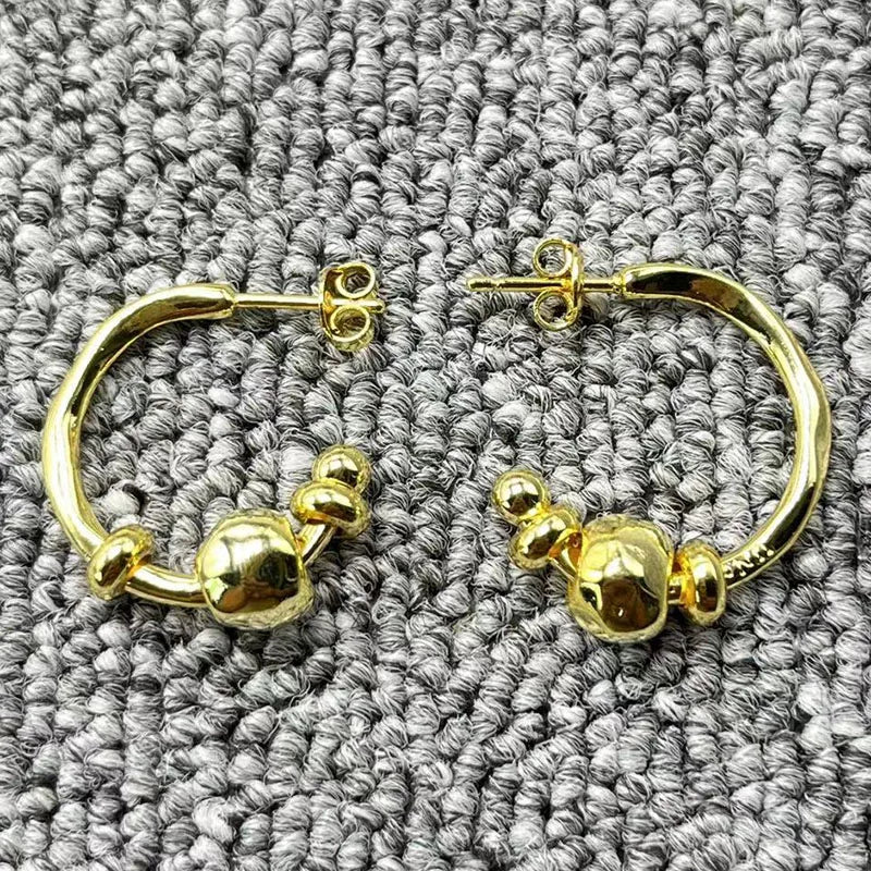 UNOde50 925 Silver 14K Hoop Earrings Jewelry