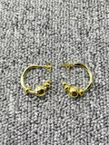 UNOde50 Silver 14K Hoop Earrings Jewelry