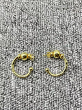 UNOde50 925 Silver 14K Hoop Earrings Jewelry