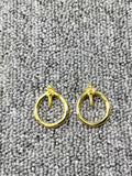 UNOde50 925 Silver 14k Needle Earrings