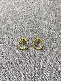 UNOde50 925 Silver 14k Needle Earrings