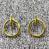 UNOde50 925 Silver 14k Needle Earrings