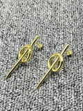 UNOde50 Silver 14k Pin Earrings