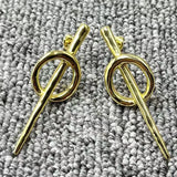 UNOde50 Silver 14k Pin Earrings