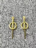 UNOde50 Silver & 14k Pin Earrings