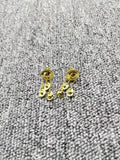UNOde50 925 Silver 14k Irregular Earrings