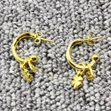UNOde50 925 Silver Leaf Earrings Jewelry