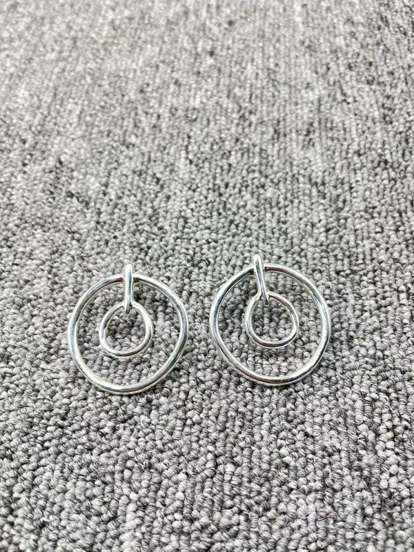 UNOde50 925 Silver Double Ring Earrings